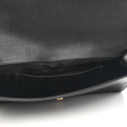 Saint Laurent Textured Calfskin Classic Y Ligne Clutch Black 4 of 6