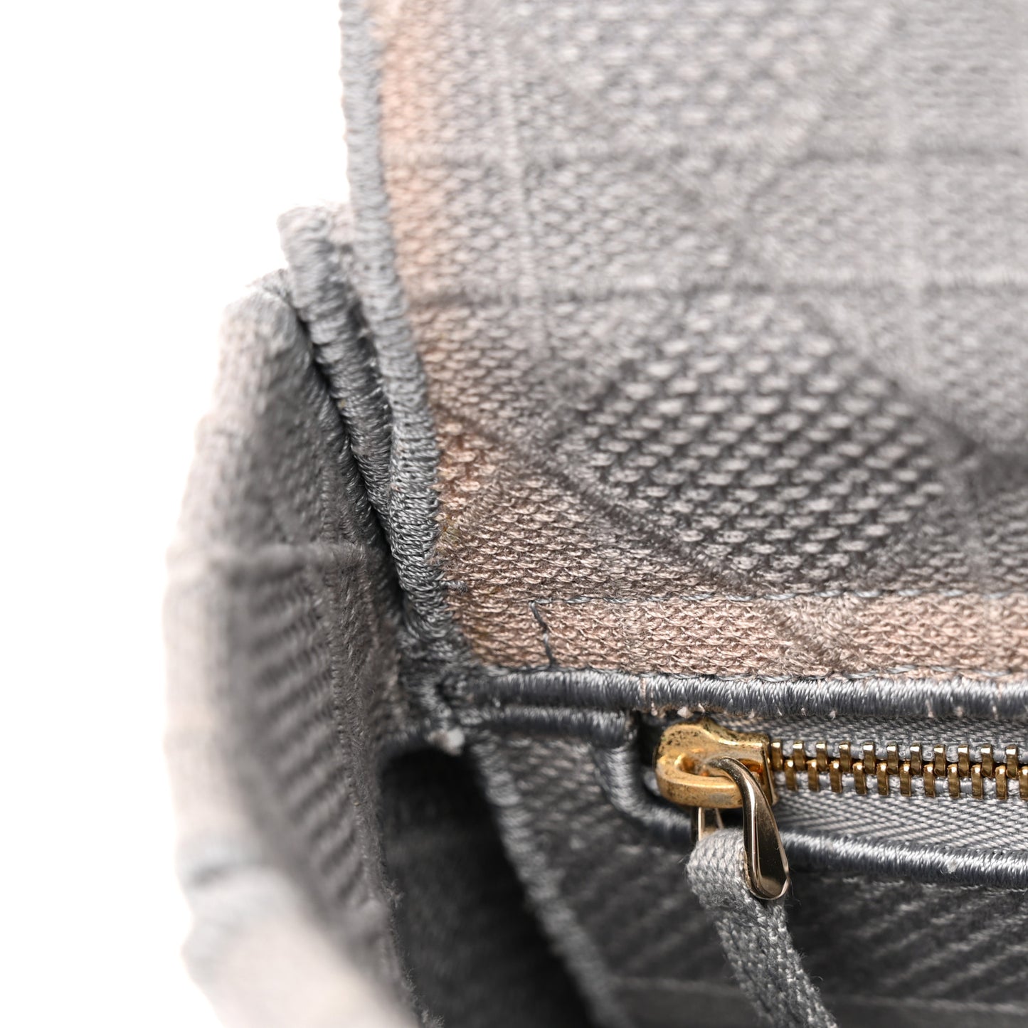 Canvas Embroidered Cannage Lady D-Lite Gray