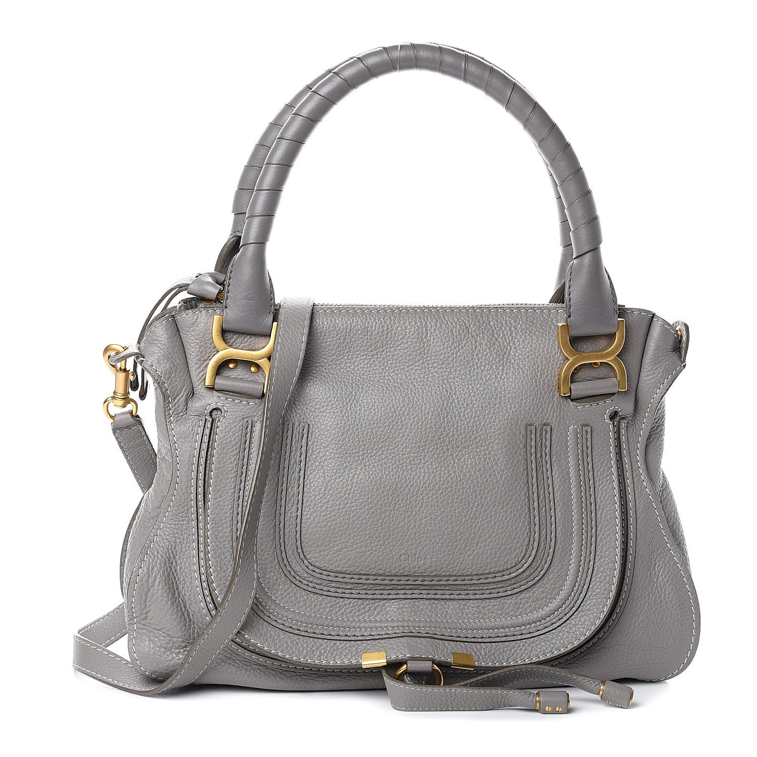 Chloe Calfskin Medium Marcie Satchel Cashmere Grey 1 of 8