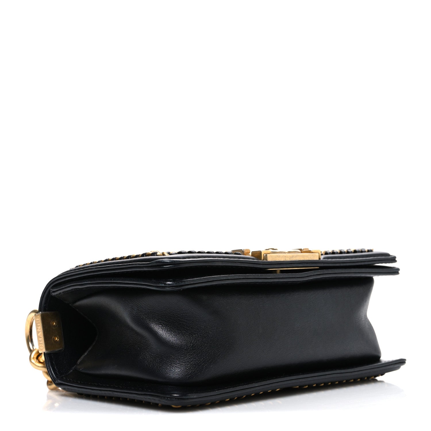 Chanel Lambskin Quilted Small Top Handle Boy Flap Black 4 of 10