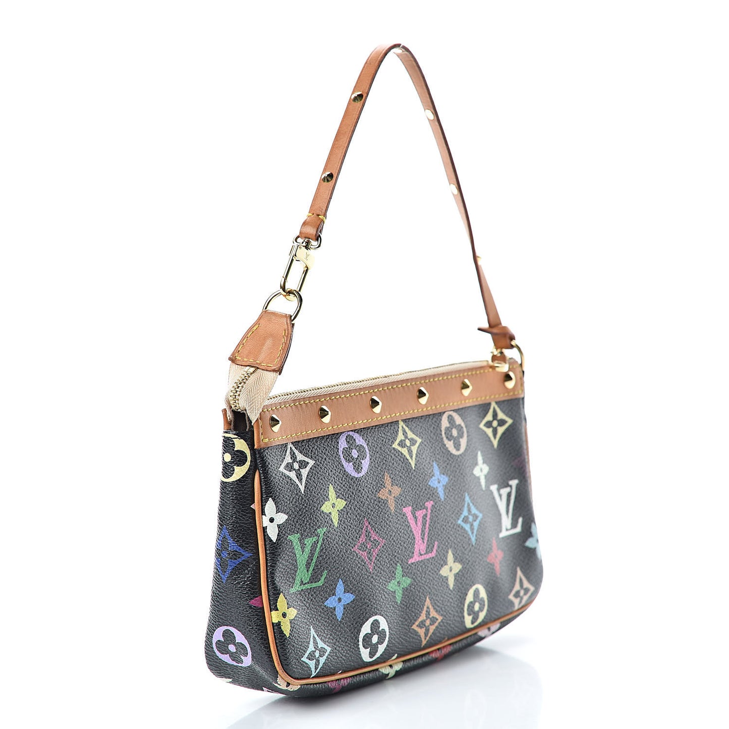 Monogram Multicolor Pochette Accessories Black