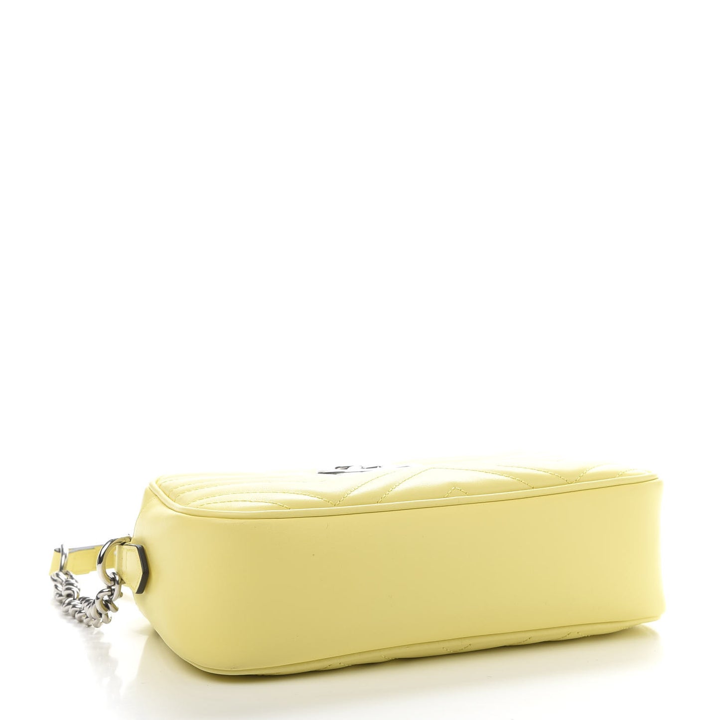 Calfskin Matelasse Small GG Marmont Chain Shoulder Bag Banana