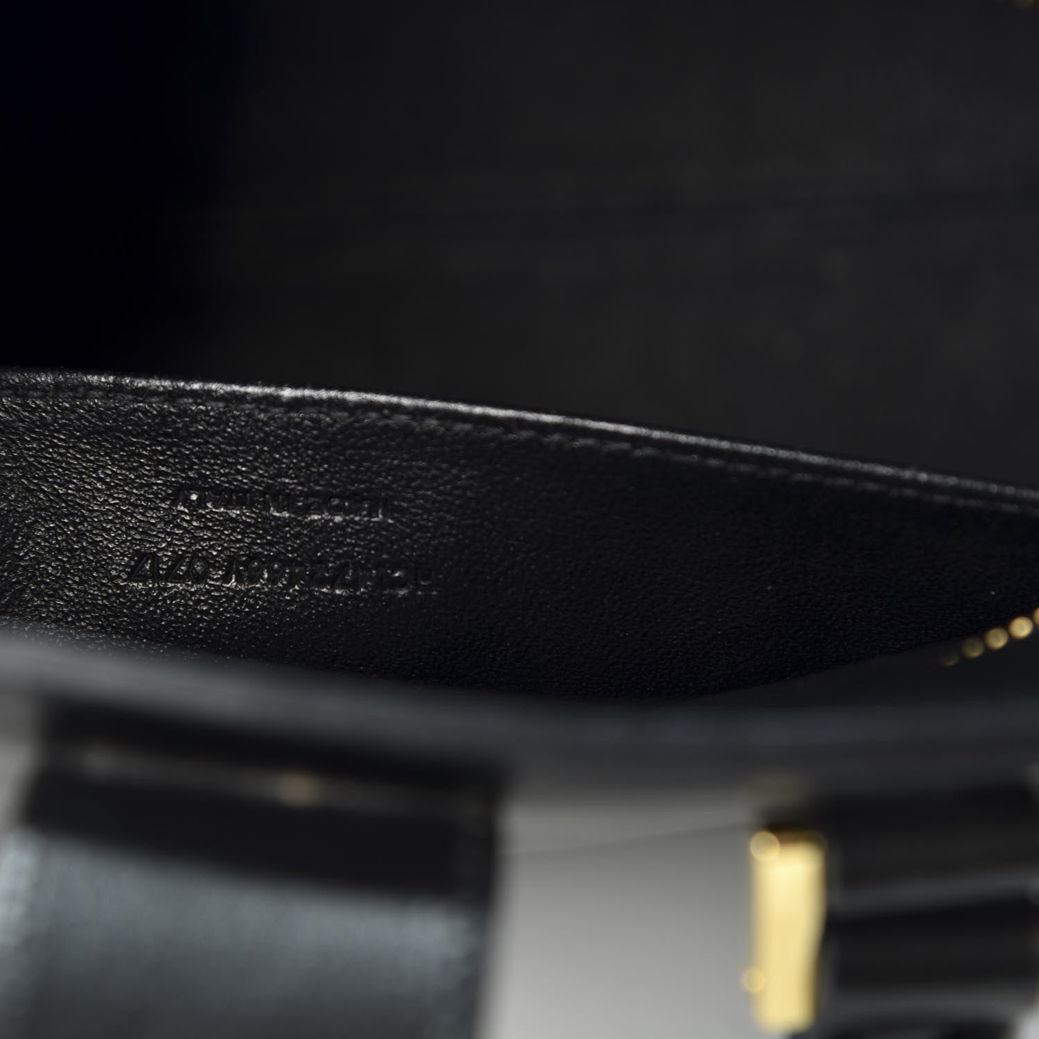 Saint Laurent Calfskin Monogram Baby Cabas Black 8 of 9