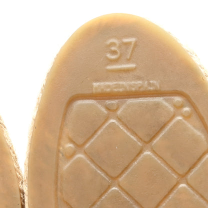 Chanel Lambskin CC Espadrilles 37 Navy Blue Gray 7 of 10
