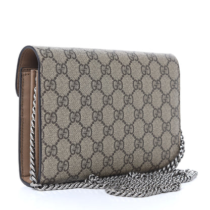 Gucci GG Supreme Monogram Mini Dionysus Chain Wallet Beige Taupe 3 of 12