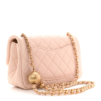Chanel Lambskin Quilted Mini Rectangular Pearl Crush Flap Light Beige 3 of 11