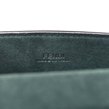 Fendi Vitello King FF Lines Embossed Baguette Soft Trunk Phone Pouch Midnight 6 of 10