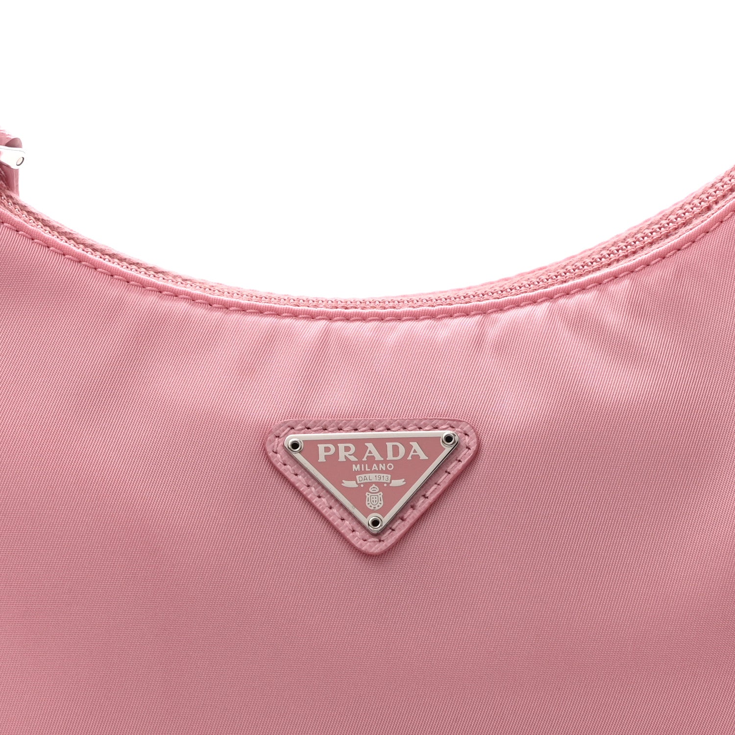 Prada Tessuto Nylon Saffiano Mini Re-Edition 2000 Bag Rosa 9 of 12