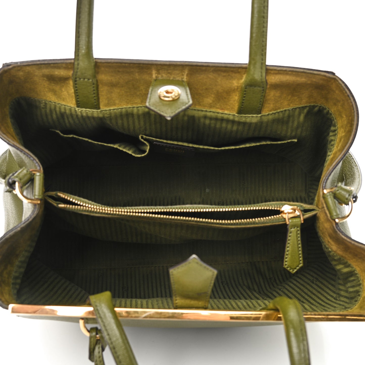 Vitello Elite Flamingo Regular 2Jours Tote Oliva