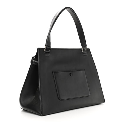 Celine Grained Calfskin Small Bi-Color Edge Shoulder Bag Black Green 3 of 15