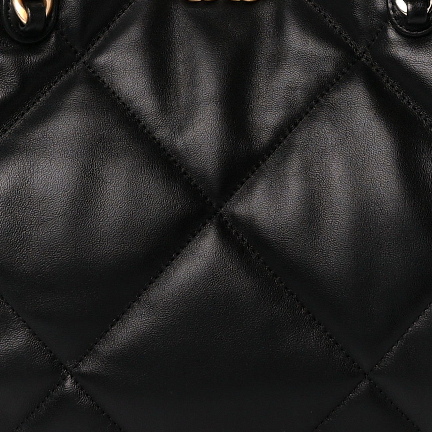 Chanel Lambskin Quilted Chanel 19 East West Shopping Bag Black 8 of 10