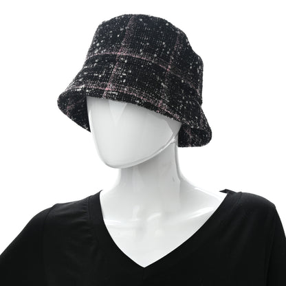 Chanel Tweed Bucket Hat M Black Pink 2 of 8
