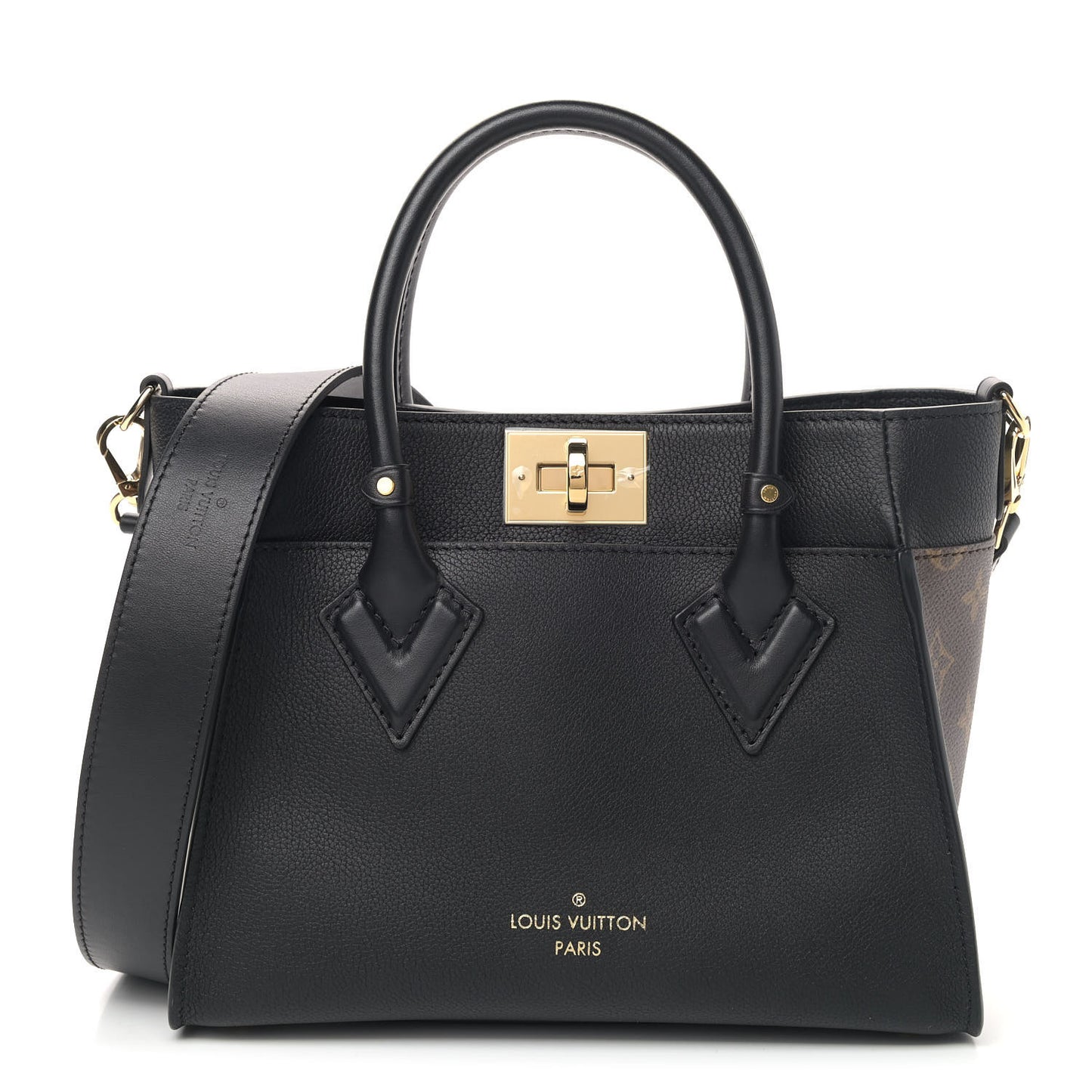 Calfskin Monogram On My Side PM Black