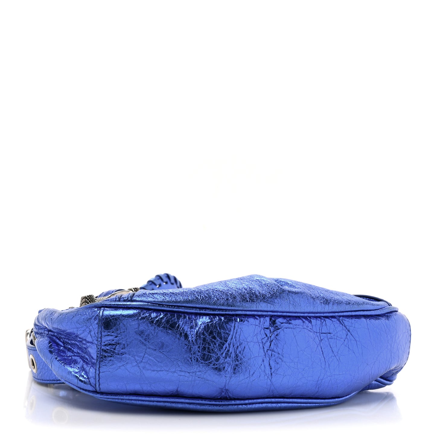 Metallic Arena Agneau Le Cagole Shoulder Bag XS Blue