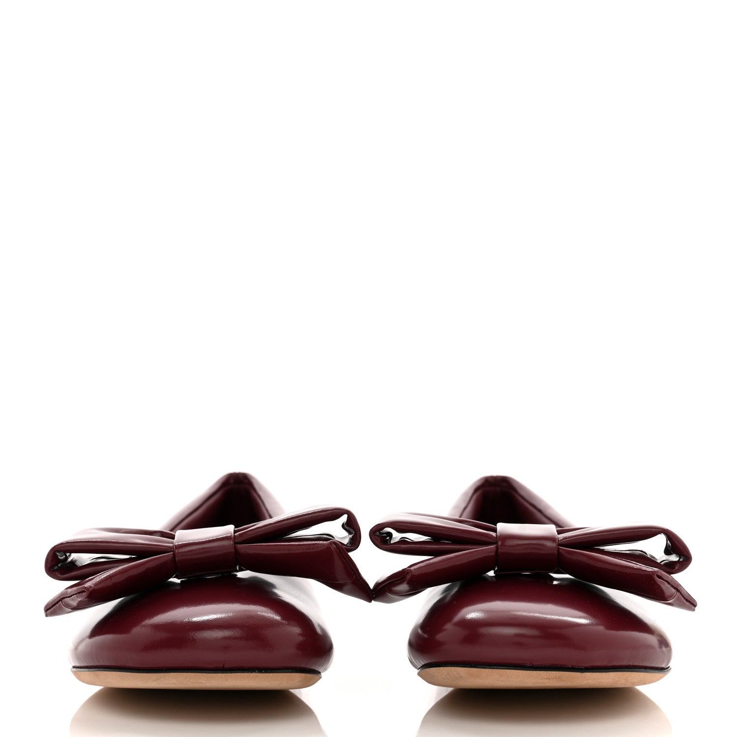 Loewe Puffy Lambskin Padded Bow Ballerina Flats 39 Raspberry 2 of 9