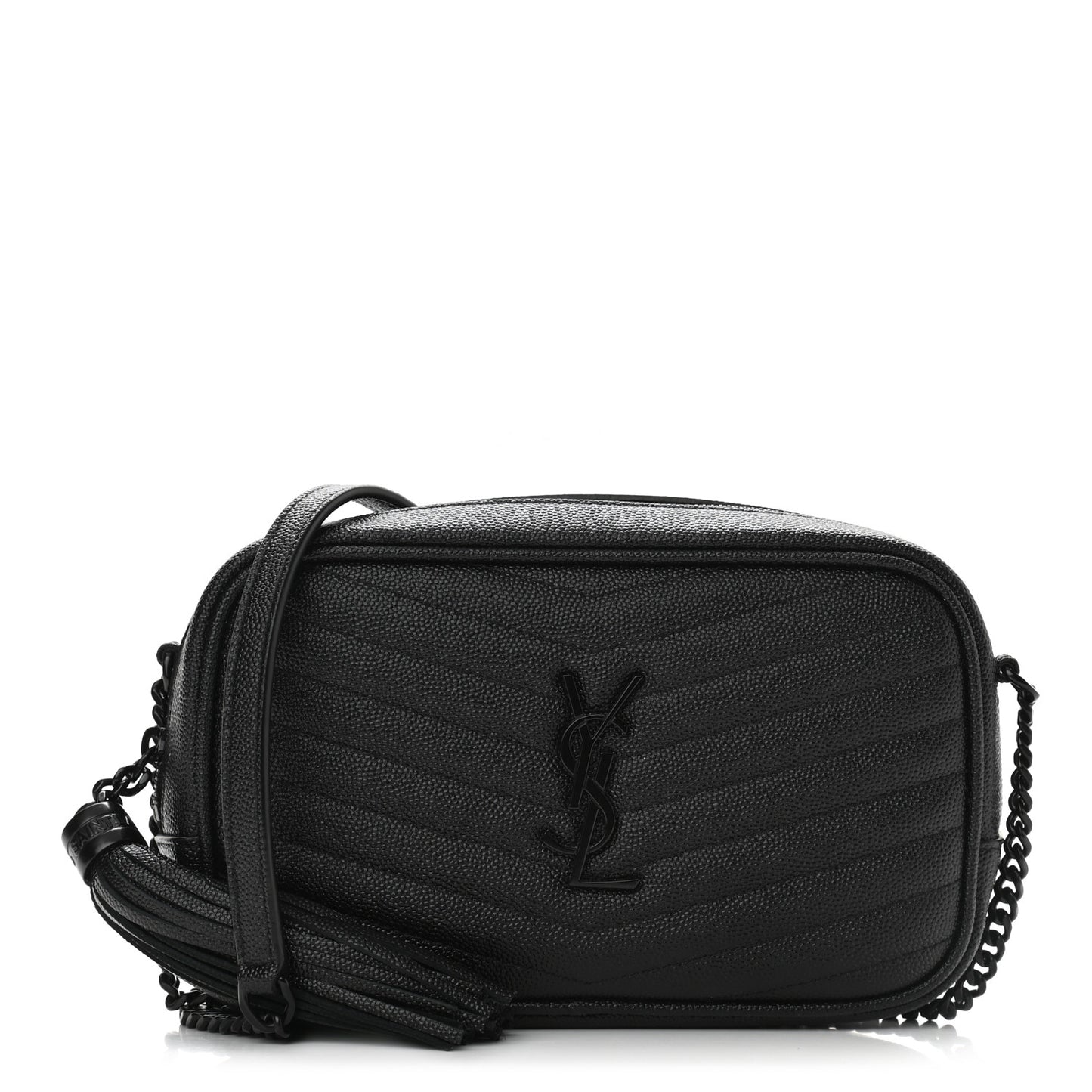 Grain De Poudre Matelasse Monogram Mini Lou Camera Bag Black