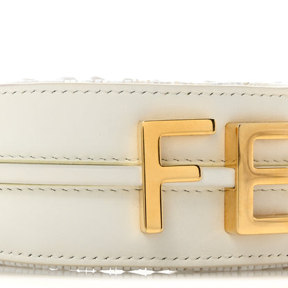 Fendi Sequin Paillettes Shiny Nappa Nano Fendigraphy Hobo Charm Ottico 9 of 14