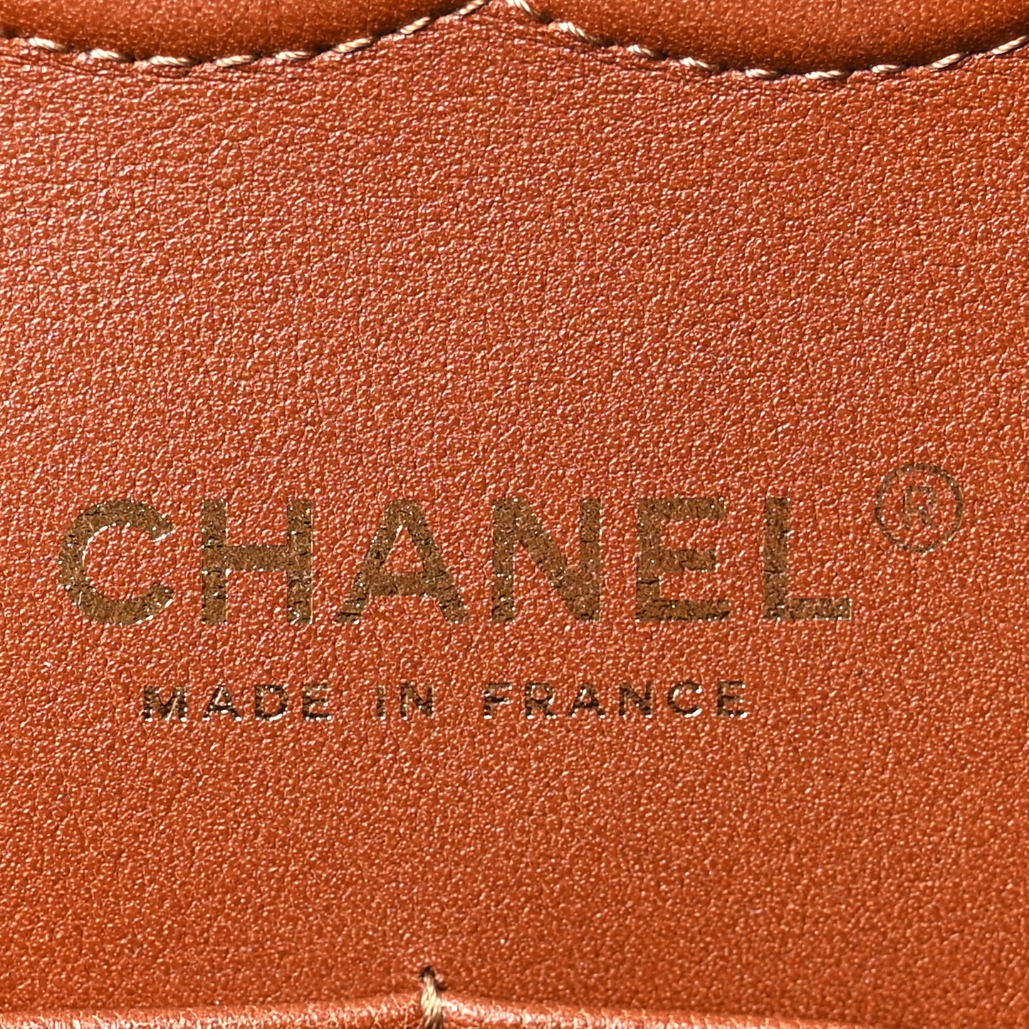 Lambskin Quilted Medium Double Flap Brown