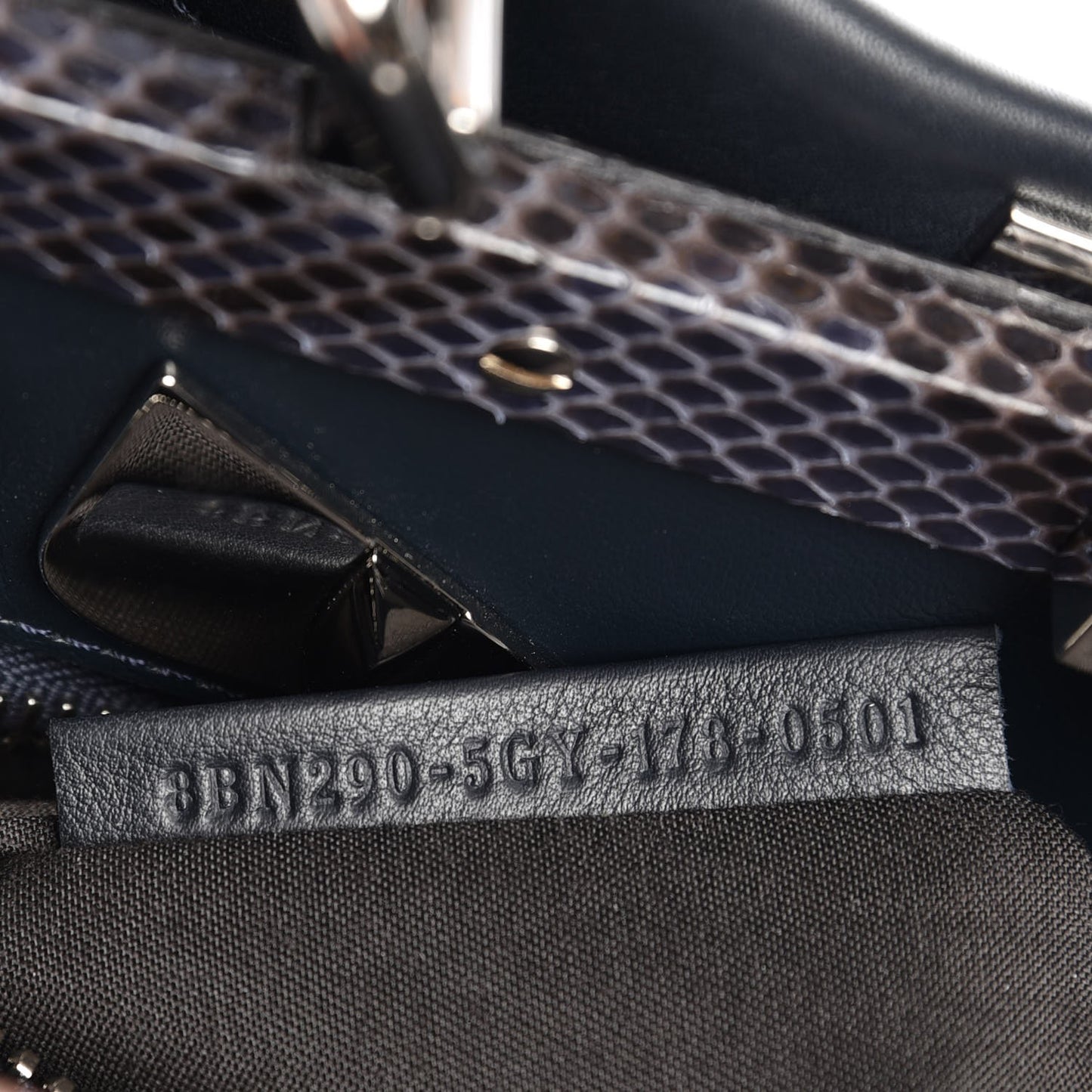 Vitello Seta Snakeskin Shiny Nappa Monster Eyes Medium Peekaboo Iconic Satchel Blue Notte Roccia
