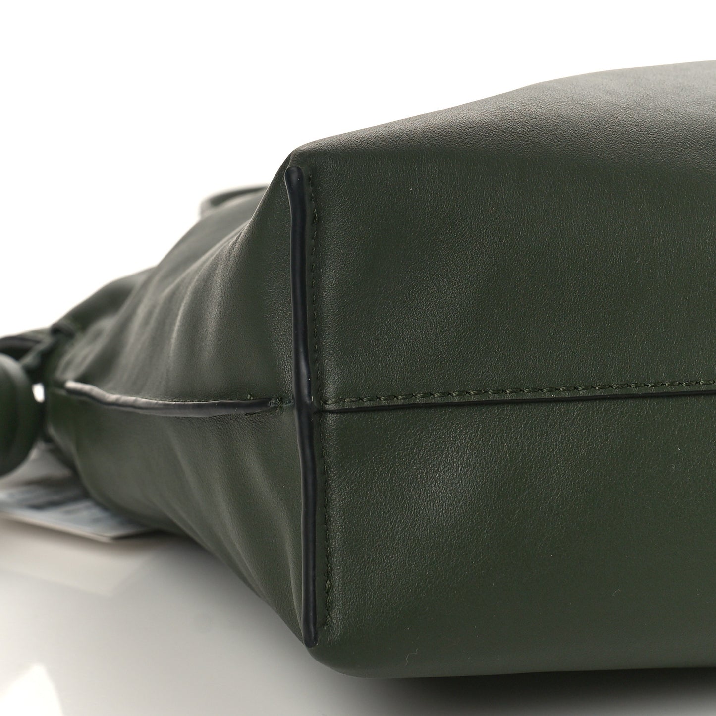 Nappa Flamenco Knot Clutch Vintage Khaki