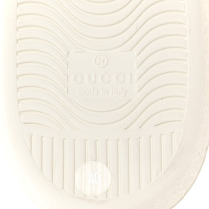 Gucci Calfskin Interlocking G Perforated Womens Ace Sneakers 40 White Grey Sky 8 of 9