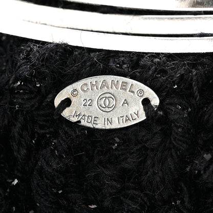 Chanel Tweed CC Bow Hair Clip Black 3 of 3