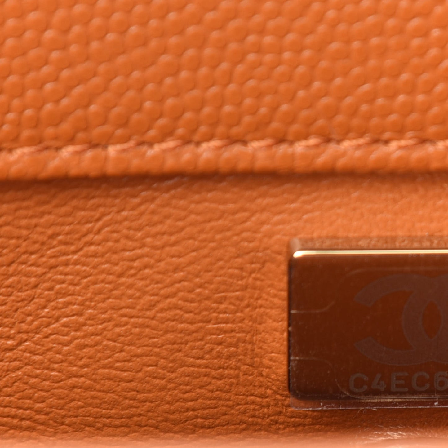 Caviar Quilted Mini Coco Handle Flap Light Brown