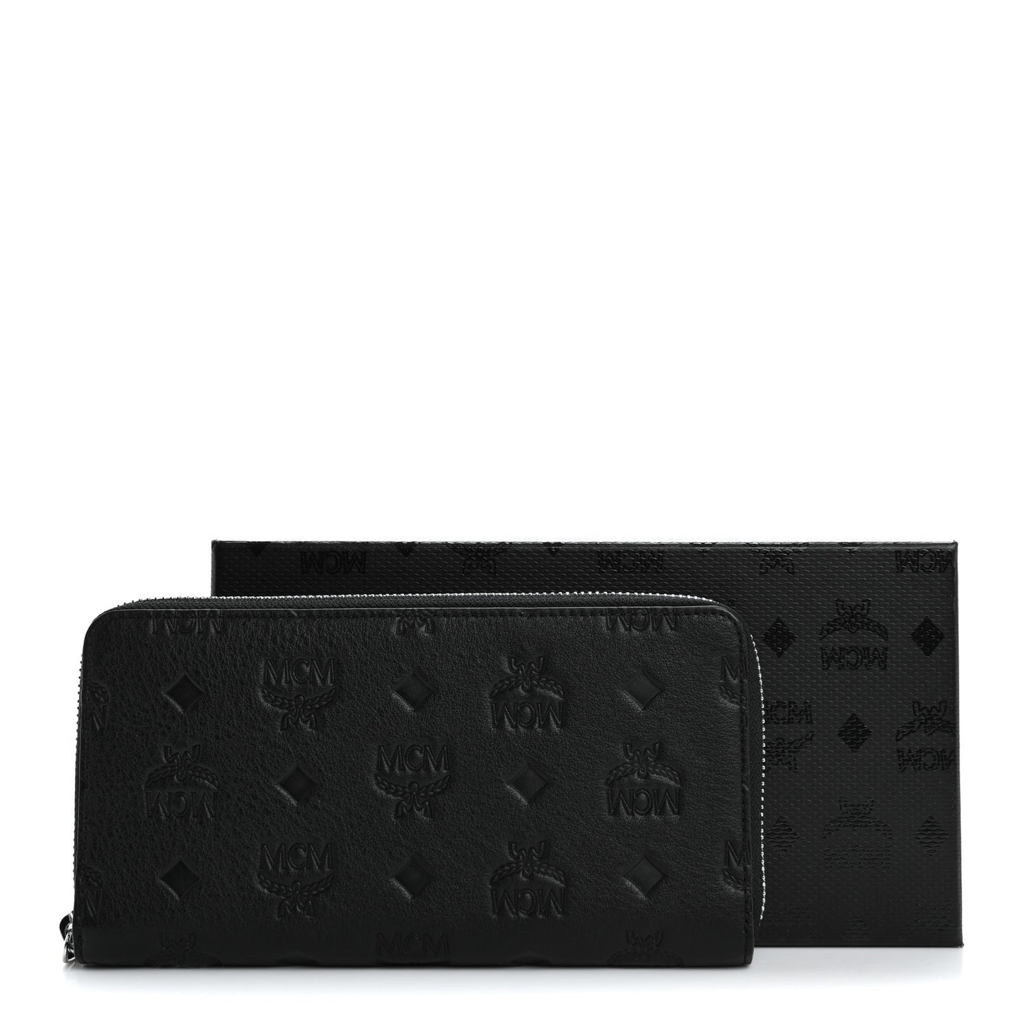 Calfskin Ottomar Monogram Klara Zip Wallet Black