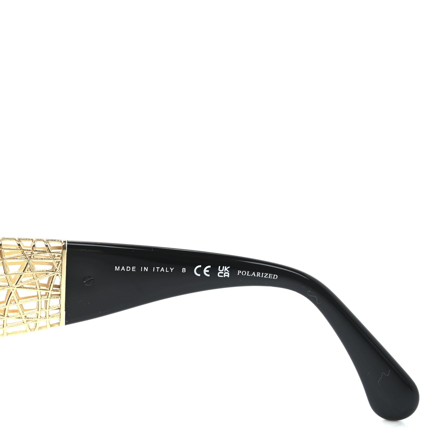 Acetate Metal Polarized Square Sunglasses 5532-A Black