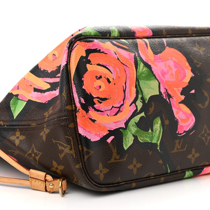 Louis Vuitton Monogram Roses Neverfull MM 9 of 15