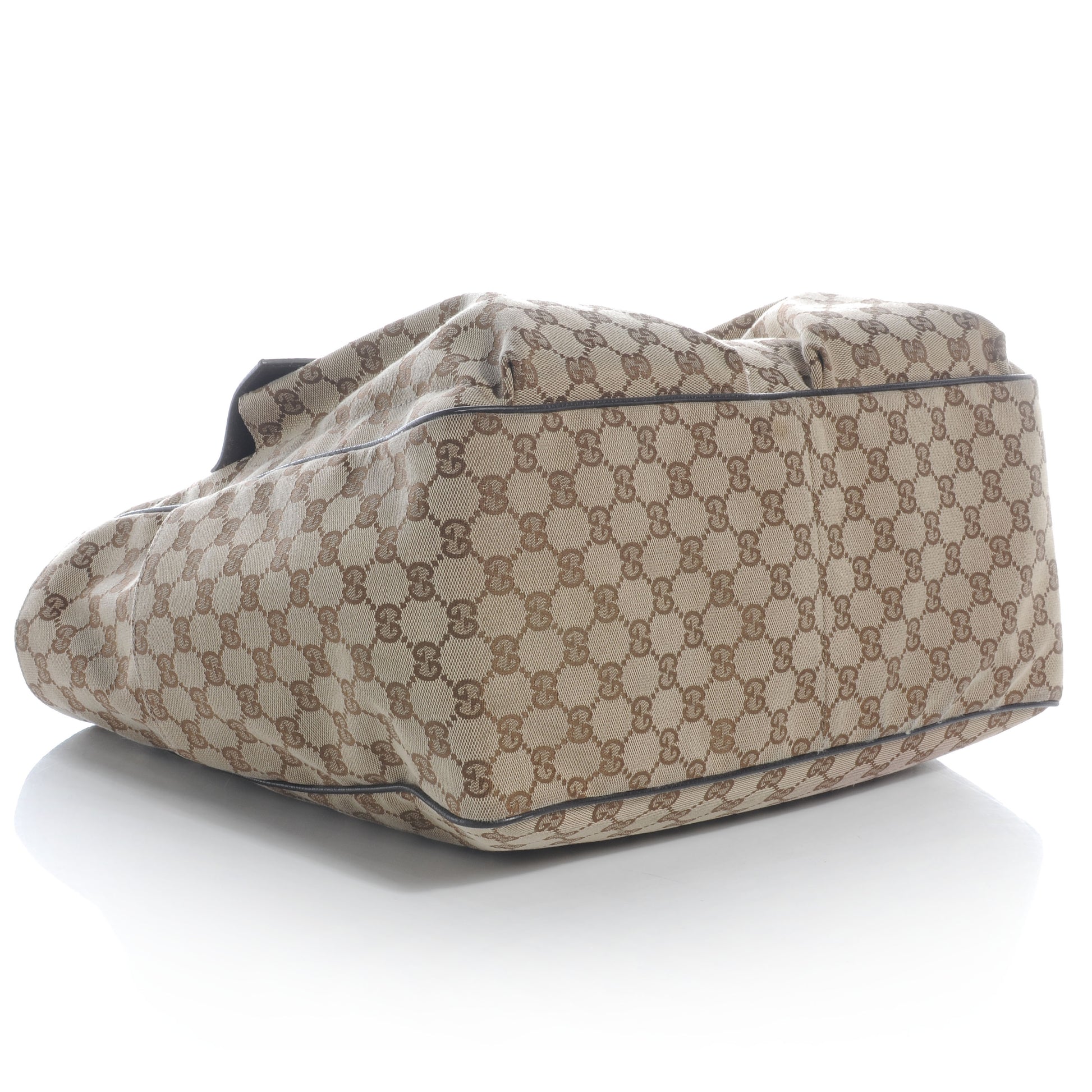 Gucci GG Monogram Medium Web Handle Double Pocket Tote Brown 4 of 7