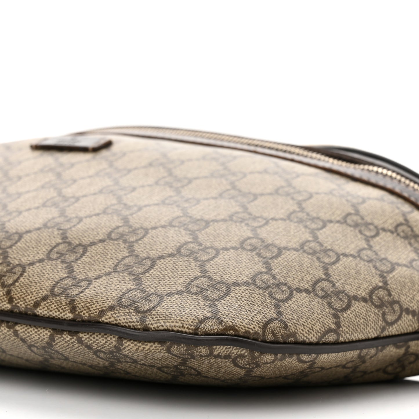 GG Supreme Monogram Belt Bag Dark Brown