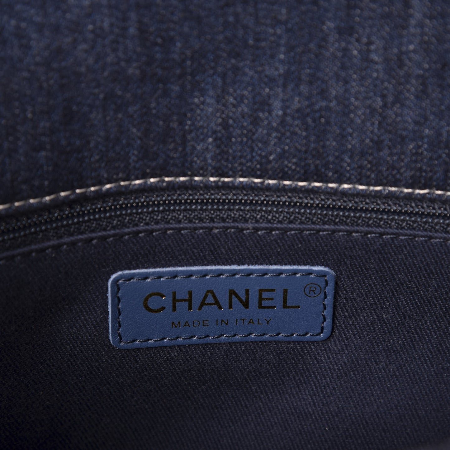 Denim Quilted Single Flap Blue