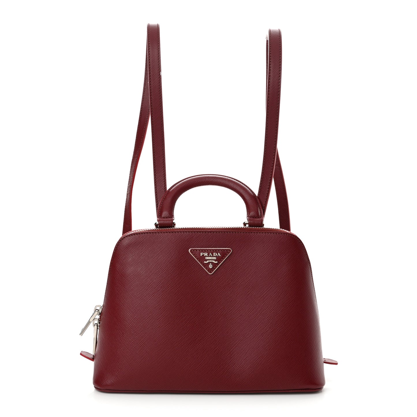 Saffiano Lux Promenade Backpack Cherry