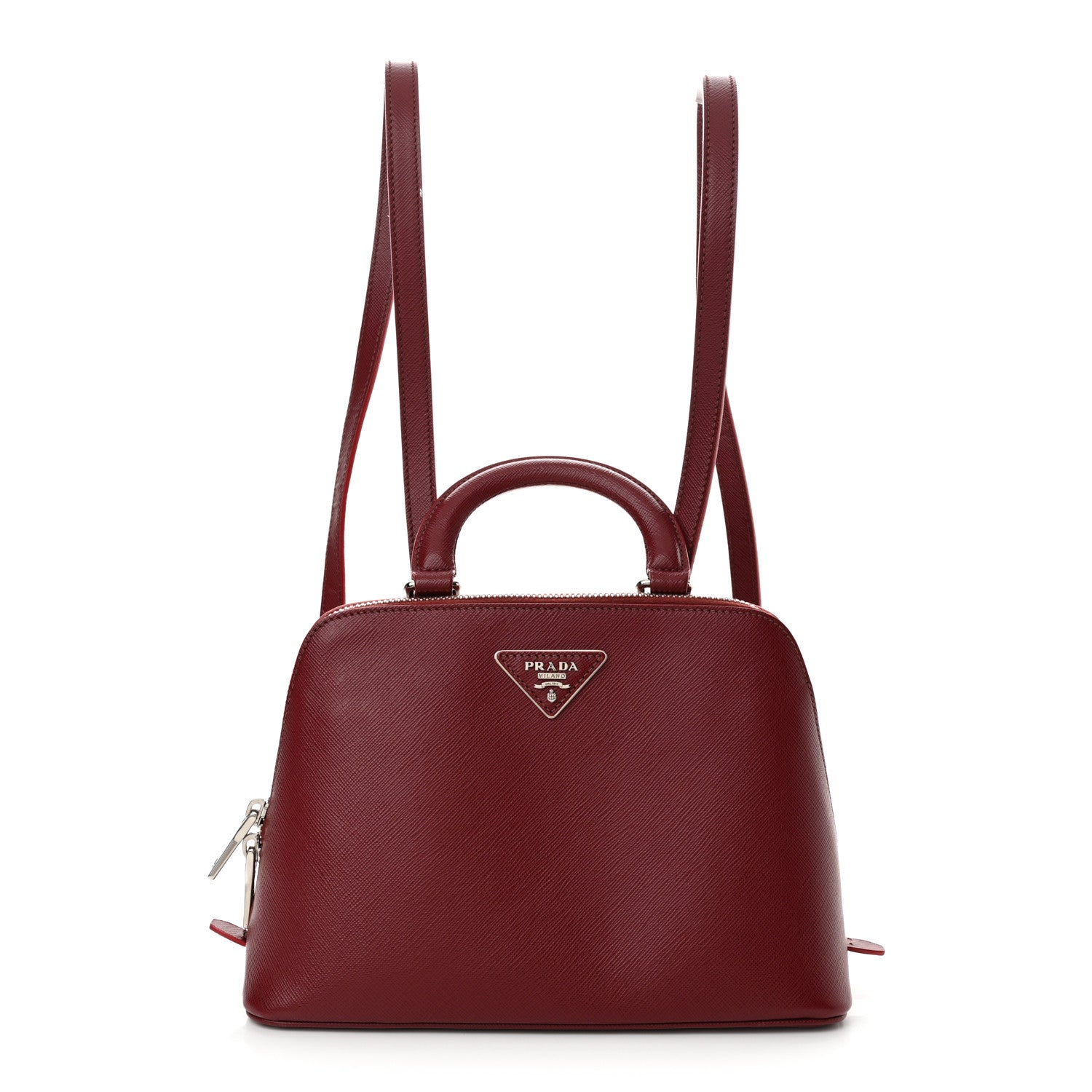 Prada Saffiano Lux Promenade Backpack Cherry 1 of 18