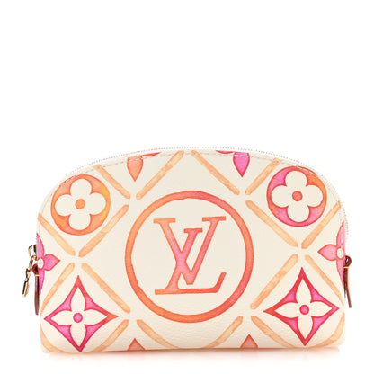 Louis Vuitton Monogram Tiles By The Pool Cosmetic Pouch Coral 1 of 7