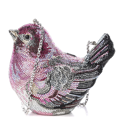 Judith Leiber Swarovski Crystal Bird Minaudiere Clutch Pink Multicolor 1 of 14