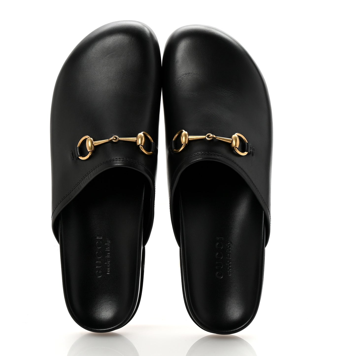 Calfskin Mens Horsebit River Slippers 12 Black