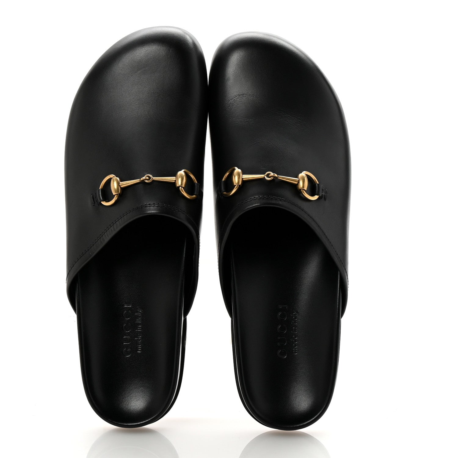 Gucci Calfskin Mens Horsebit River Slippers 12 Black 2 of 9