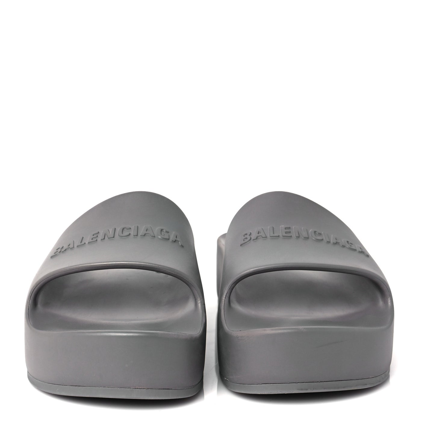 Rubber Womens Chunky Slide Sandals 38 Dark Grey