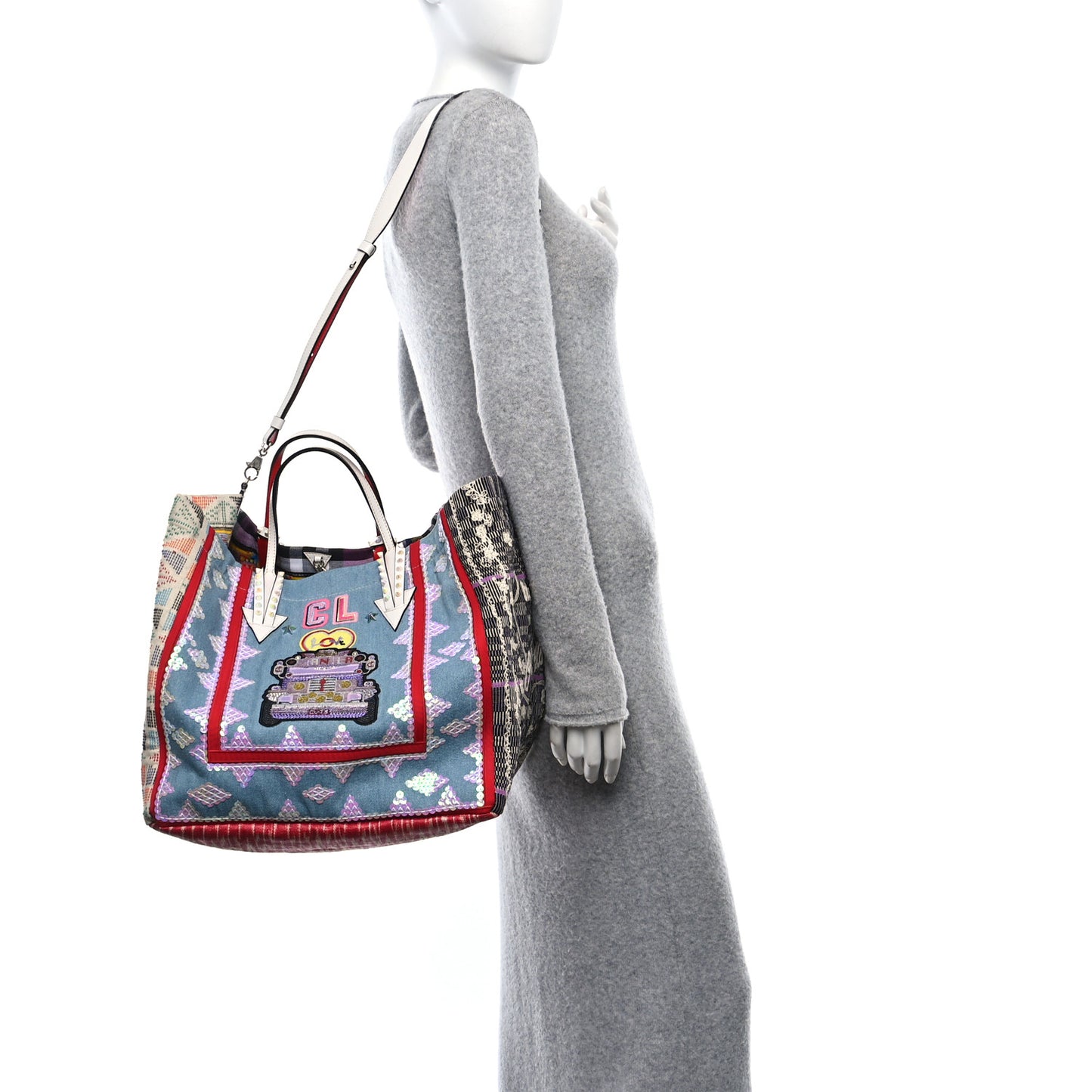 Jacquard Embellished Manilacaba Tote Multicolor