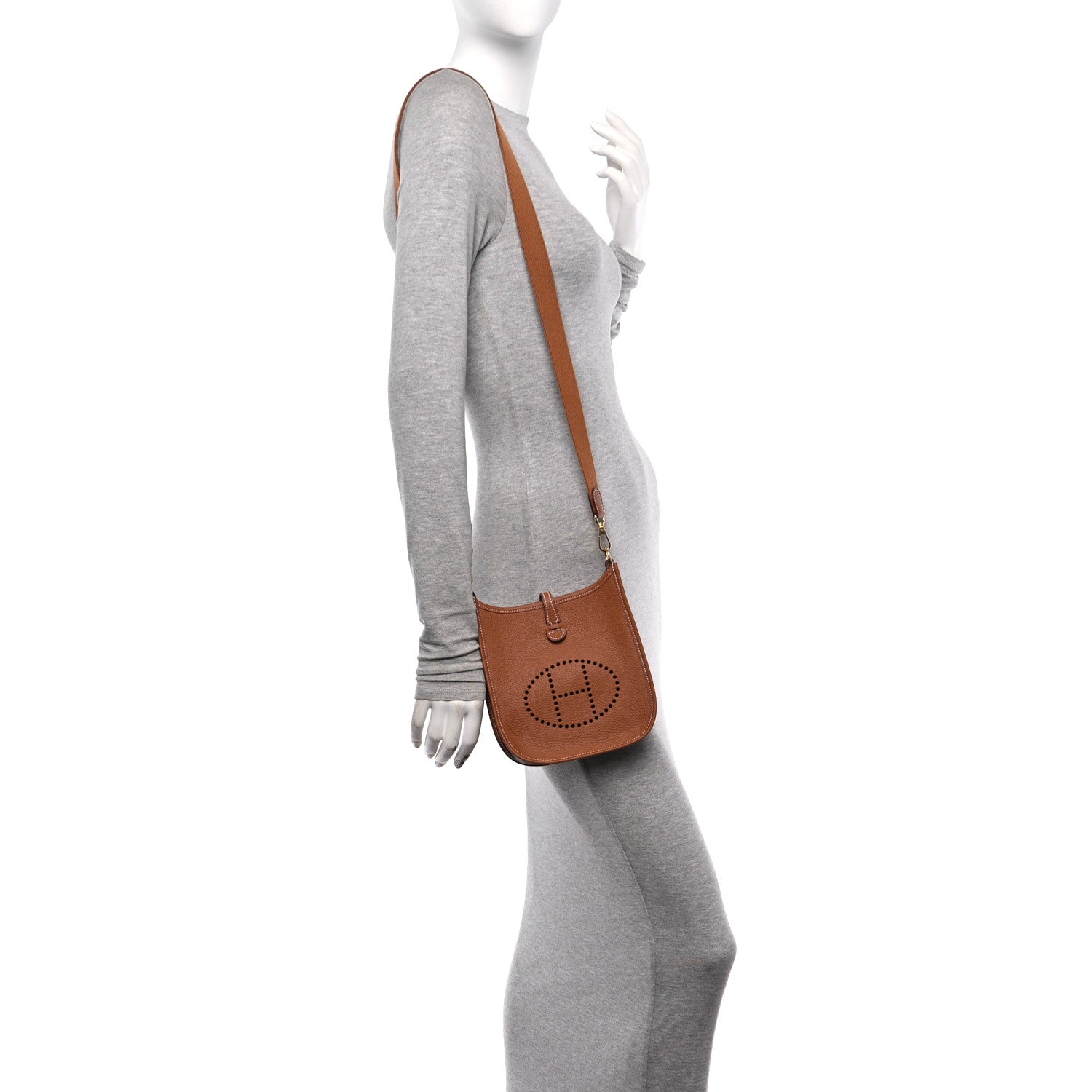 Hermes Taurillon Clemence Evelyne TPM Gold 2 of 10