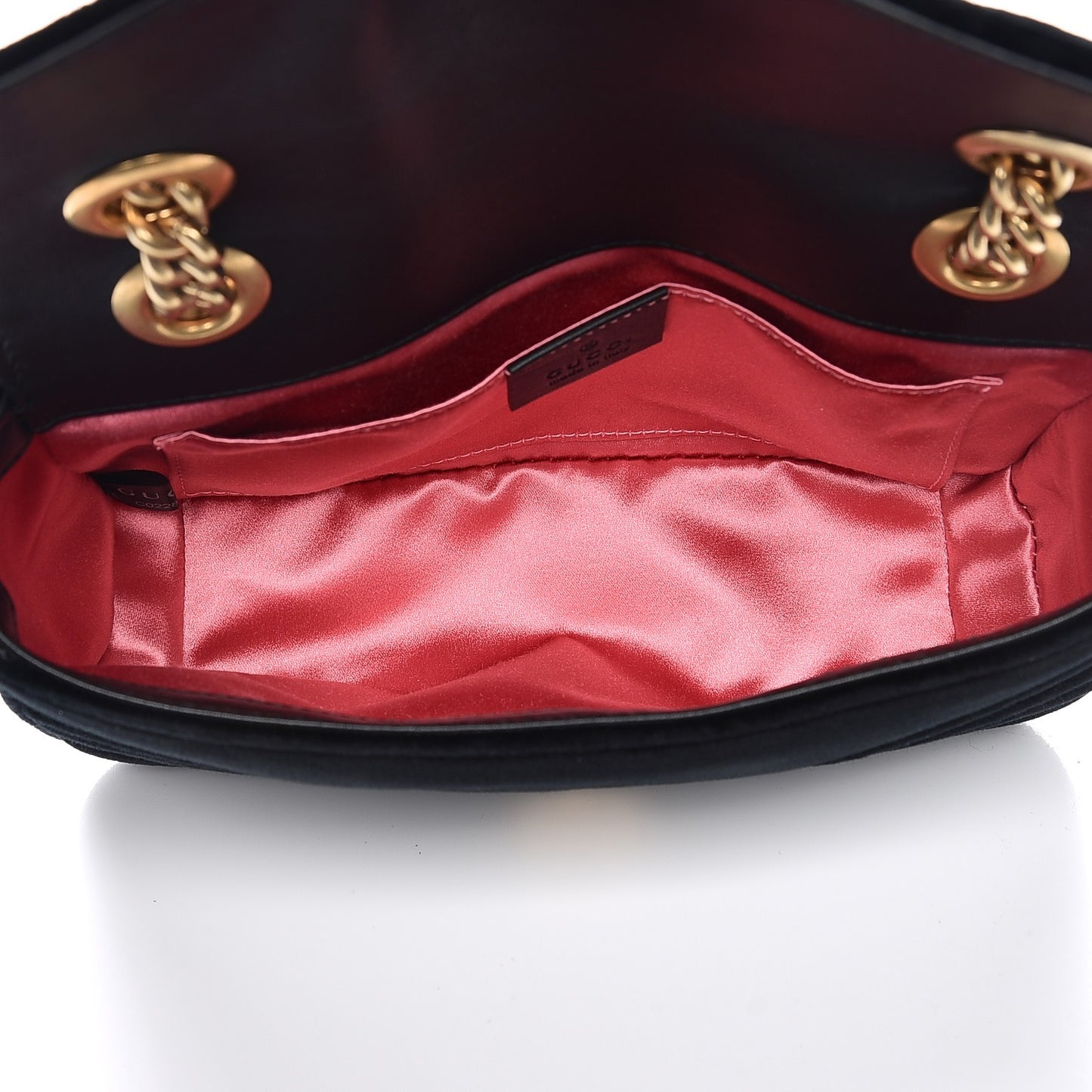 Velvet Matelasse Mini GG Marmont Shoulder Bag Black