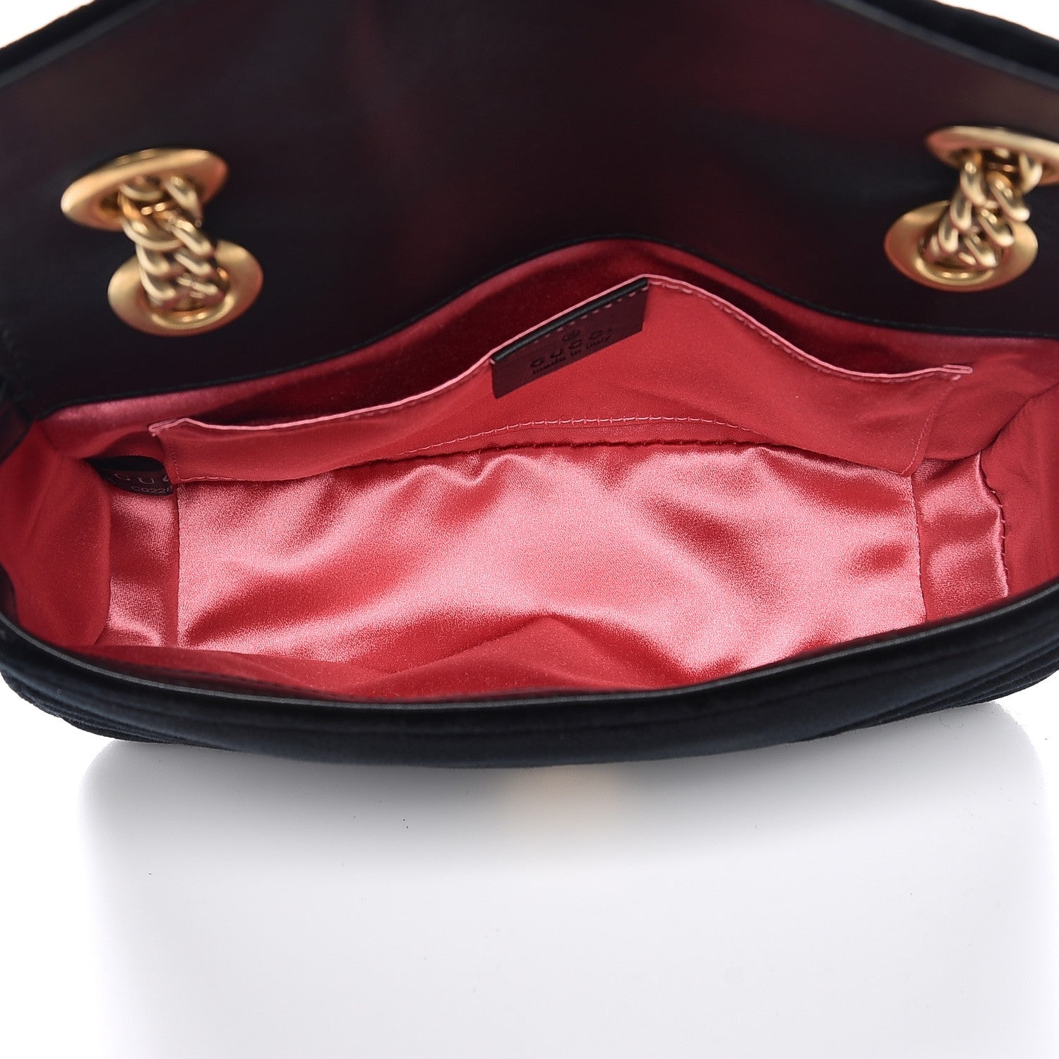 Gucci Velvet Matelasse Mini GG Marmont Shoulder Bag Black 5 of 9