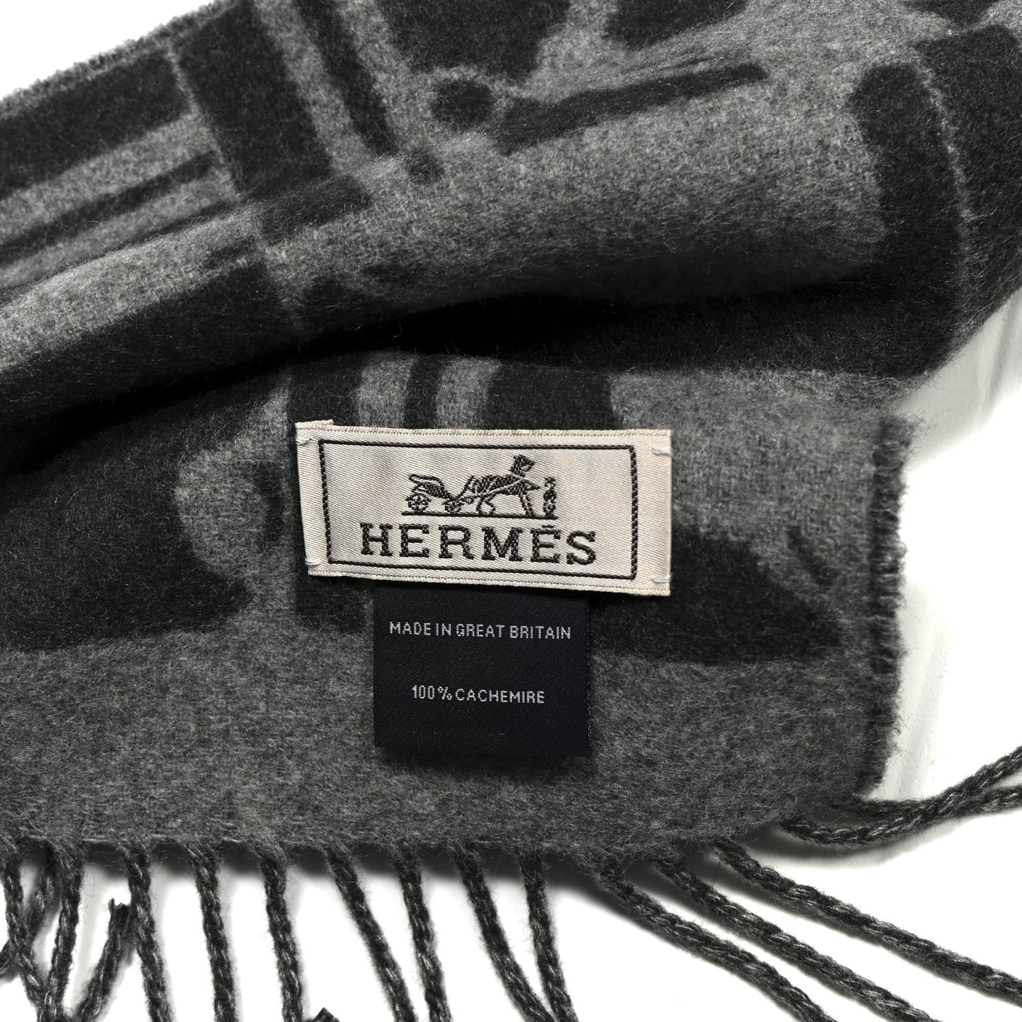 Cashmere Brides de Gala en Desordre Muffler Gris Chine Anthracite
