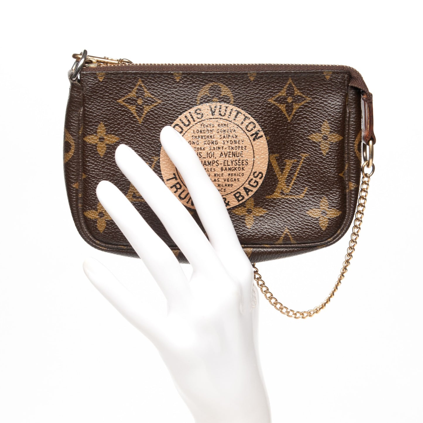 Monogram Complice Trunks and Bags Mini Pochette Accessories Beige
