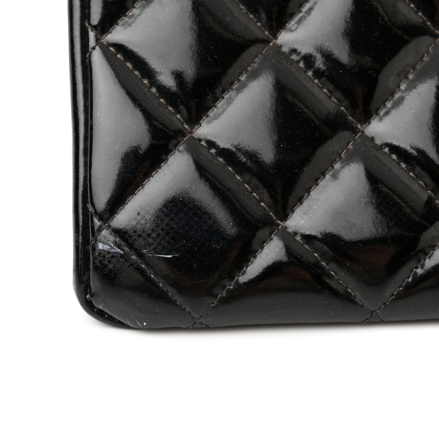 Patent Quilted Grand Shopping Tote GST Black