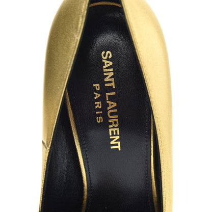 Saint Laurent Metallic Calfskin Opyum 110 Pumps 37 Oro 6 of 8