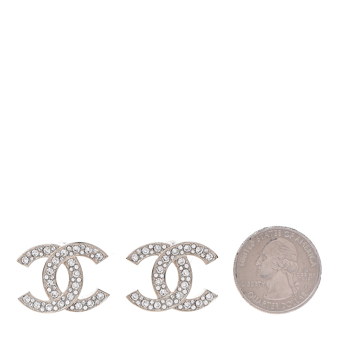 Crystal CC Earrings Gold