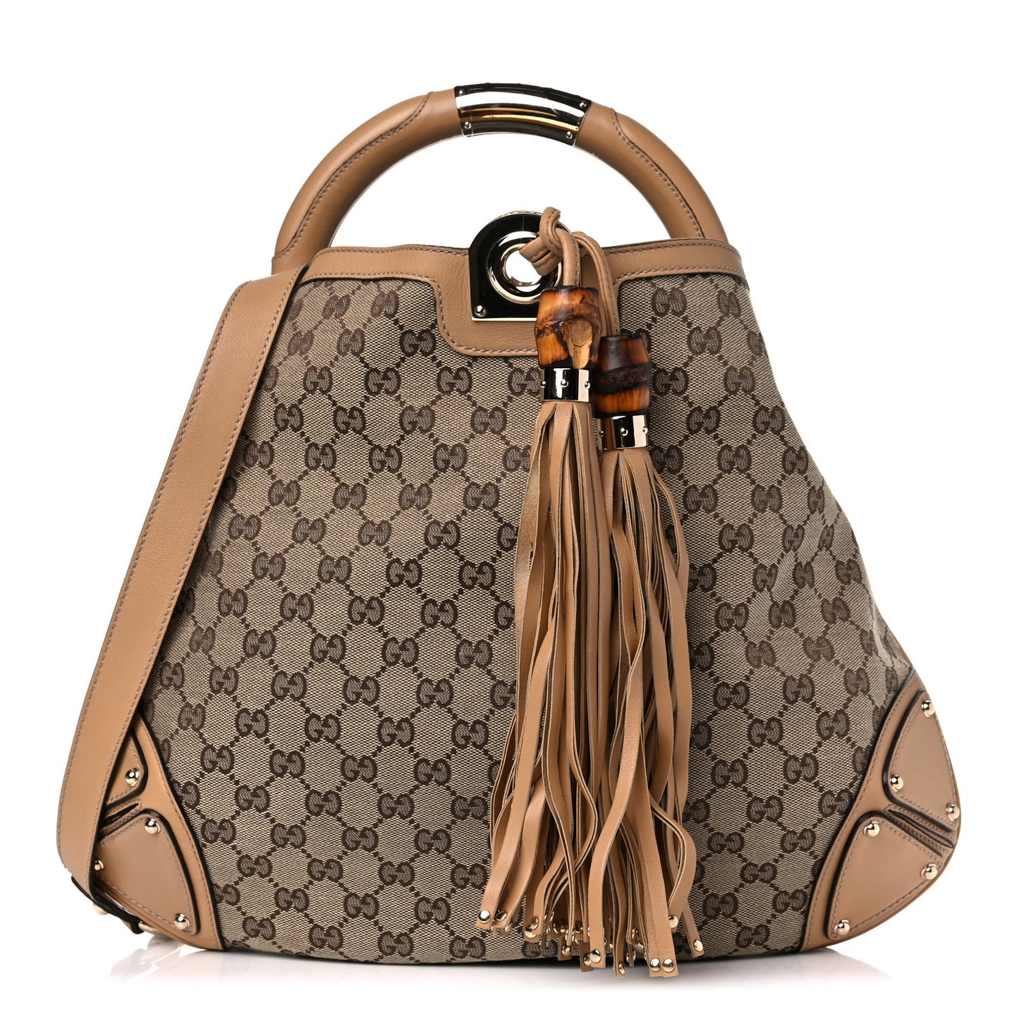 Monogram Medium Indy Top Handle Bag Light Brown